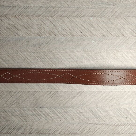 Vintage GAP Brown Leather Western Belt With Silver Buckle Women's Medium - Picture 3 of 6